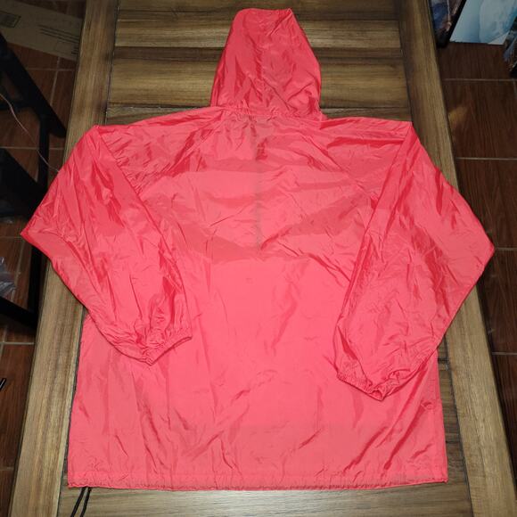 GAP LS Quarter Zip Hooded Unisex Red Wind Breaker w/ Front Zipper Pouch -Size XL - Picture 3 of 4